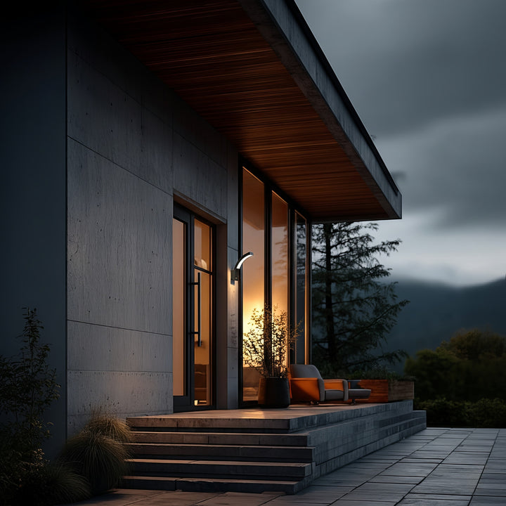 Lampa elewacyjna LED MCE343 B 800lm 10W IP54 Maclean Energy kolor czarny, kolor barwowy naturalny biały (4000K)