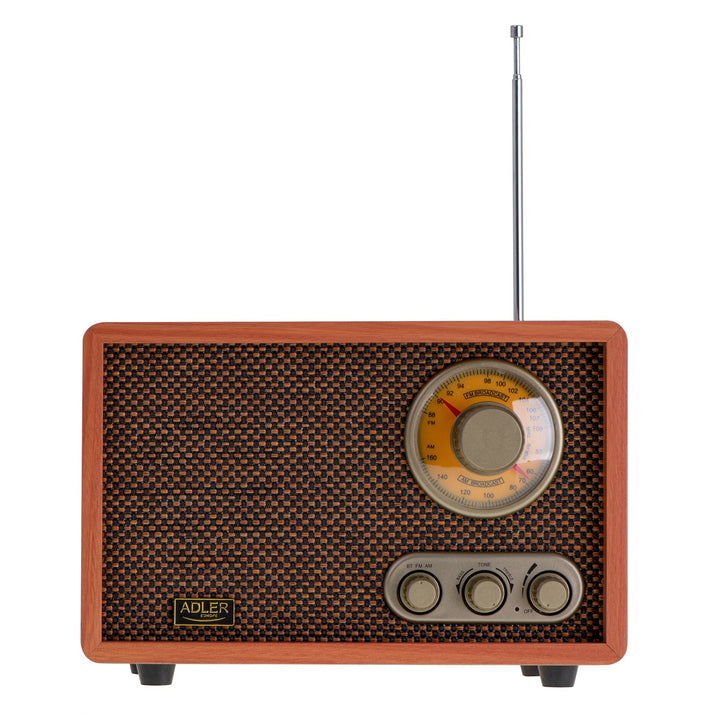 Radio FM AM retro z Bluetooth Adler AD 1171 z drewnianą obudową