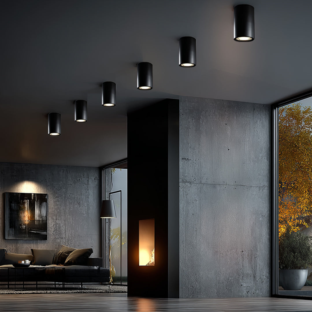 Punktowa oprawa natynkowa halogenowa GU10 MCE422 B, kolor czarny, 80x115mm, okrągła, aluminiowa