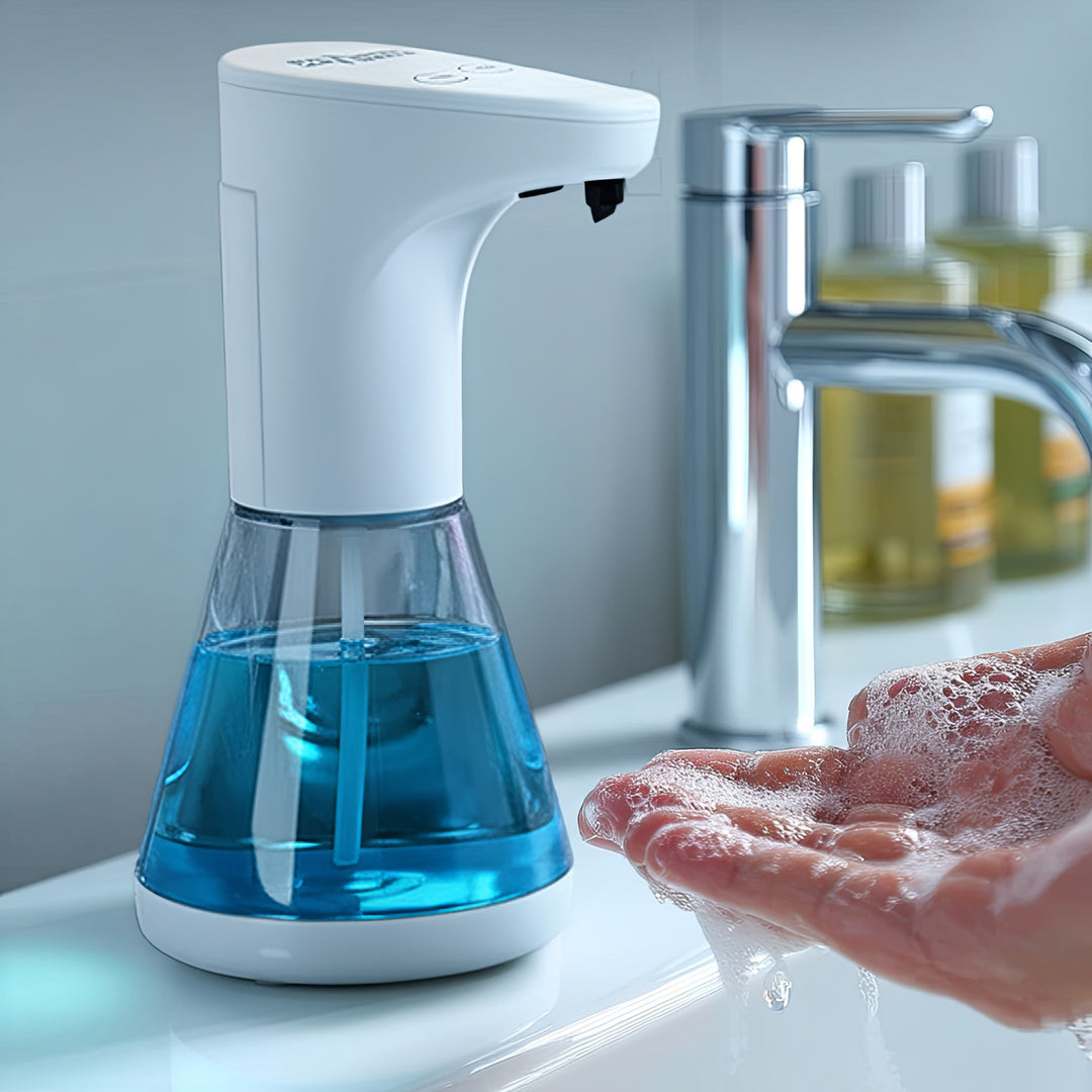 Automatyczny dozownik pojemnik dyspenser do płynnych mydeł, płynów dezynfekujących oraz żeli Promedix PR-530 480ml na 4 baterie AA