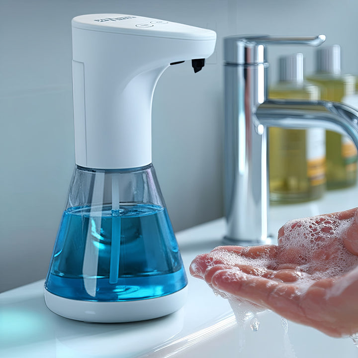 Automatyczny dozownik pojemnik dyspenser do płynnych mydeł, płynów dezynfekujących oraz żeli Promedix PR-530 480ml na 4 baterie AA