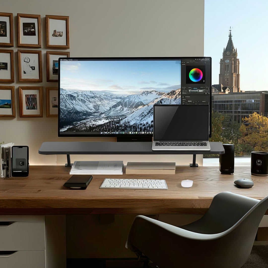 Półka do blatu na monitor Ergo Office, przykręcana, 13"~32", max 20kg, ER-409