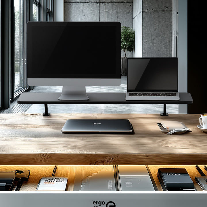 Półka do blatu na monitor Ergo Office, przykręcana, 13"~32", max 20kg, ER-409