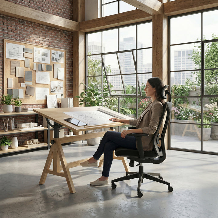 Krzesło biurowe ergonomiczne premium z wysokim oparciem Ergo Office, max 150kg, ER-414