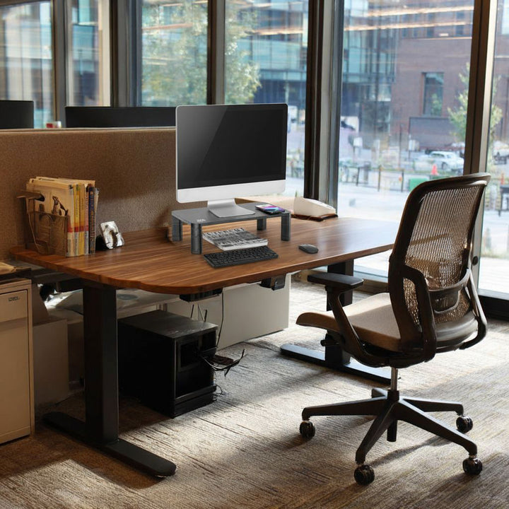 Podstawka stolik pod monitor Ergo Office, regulowana, z ładowarką bezprzewodową Qi, max 20kg, 17-32", ER-415