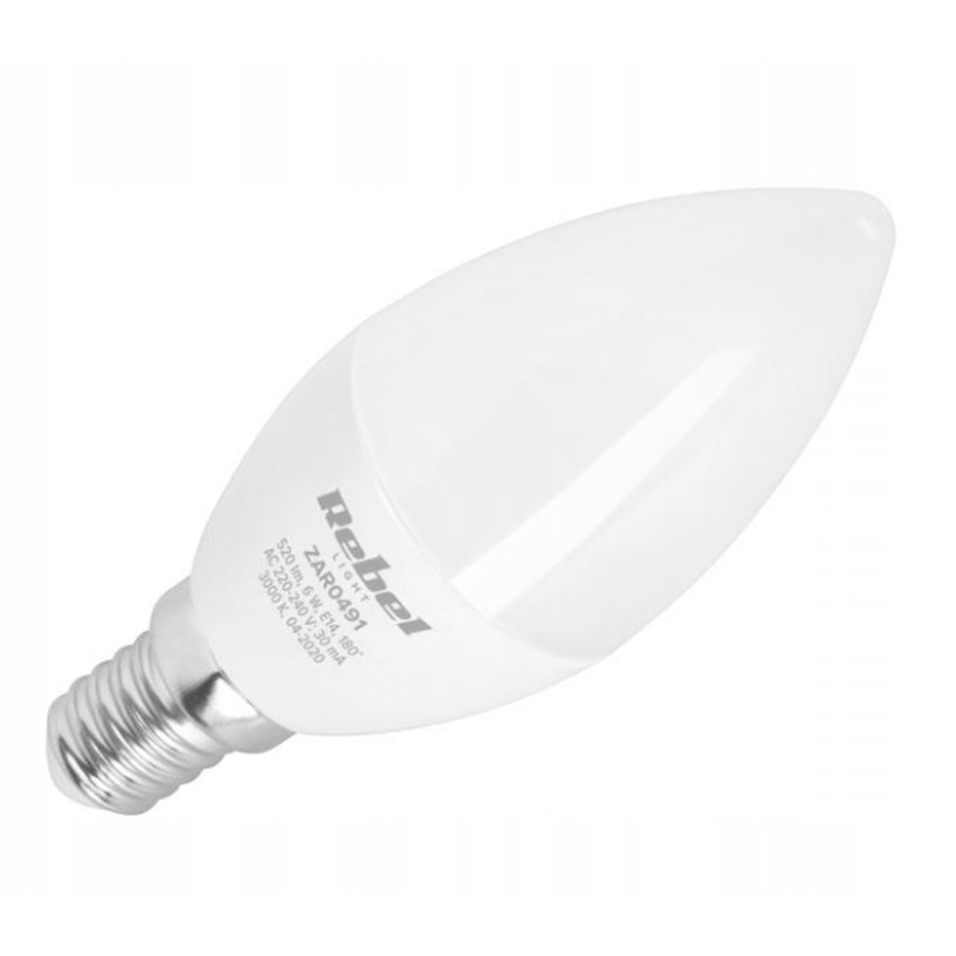 Żarówka LED Rebel, E14, 6W, 3000K, 520lm, ciepła biała, 230V