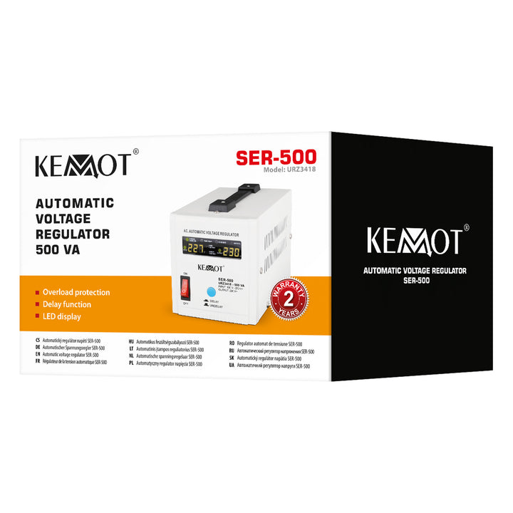 Automatyczny stabilizator napięcia z wyświetlaczem LED KEMOT SER-500