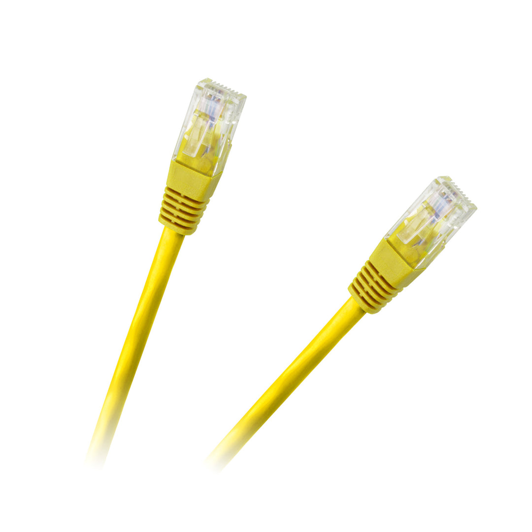 Patchcord kabel UTP 8c 1,5m CCA żółty do sieci KPO2779E-1.5