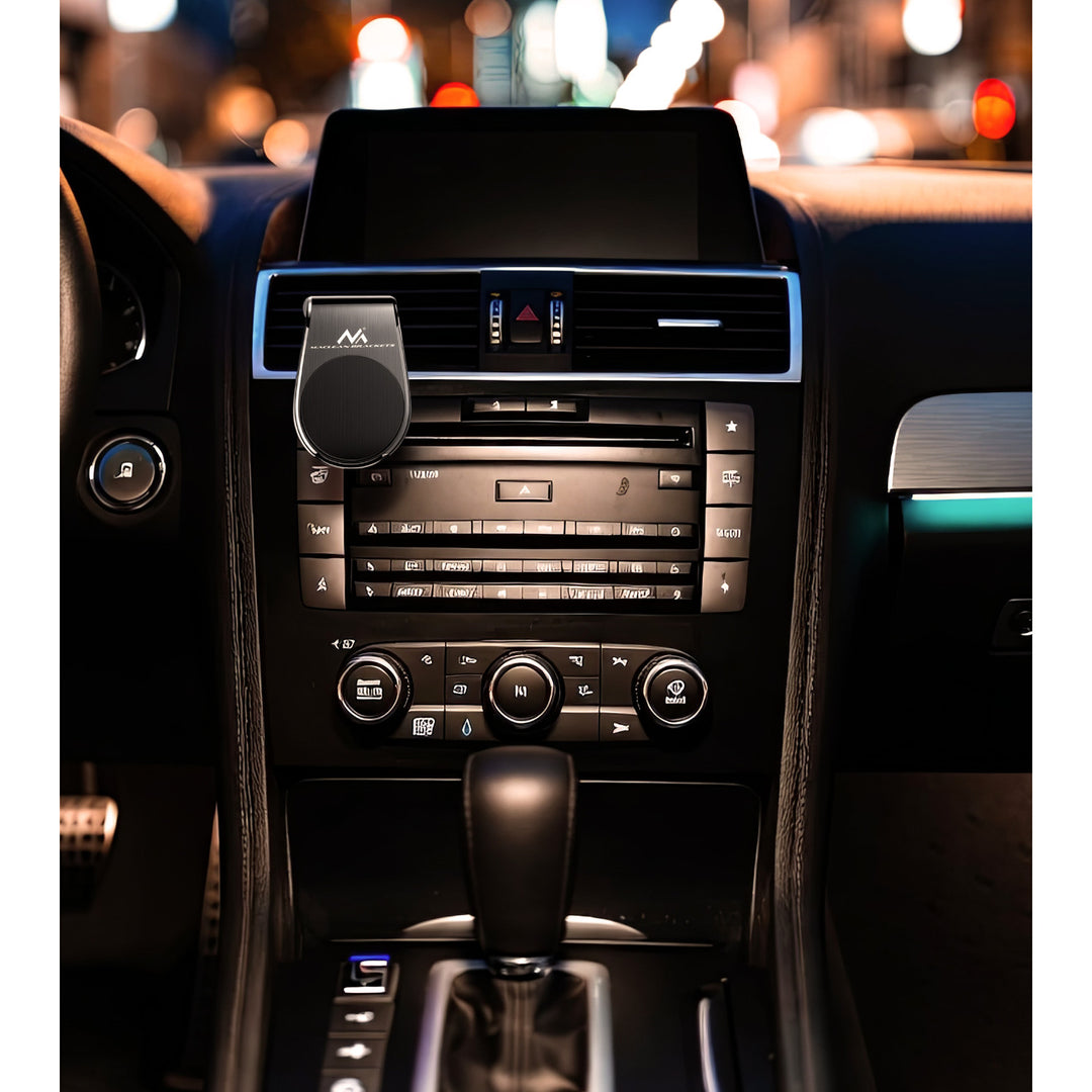 Samochodowy uchwyt do telefonu Maclean, magnetyczny, uniwersalny, do kratki went., materiał wykonania ABS, MC-326