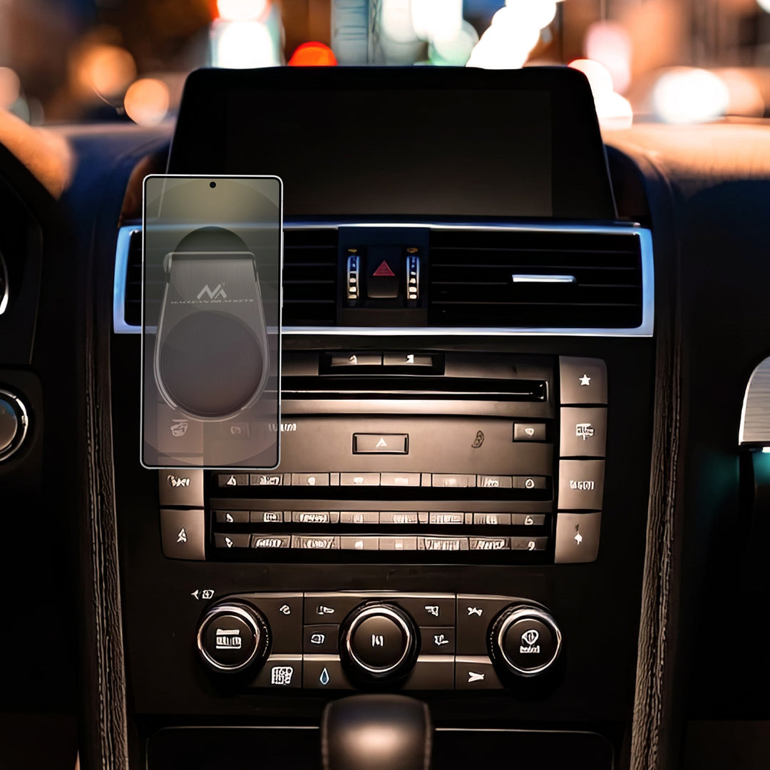 Samochodowy uchwyt do telefonu Maclean, magnetyczny, uniwersalny, do kratki went., materiał wykonania ABS, MC-326