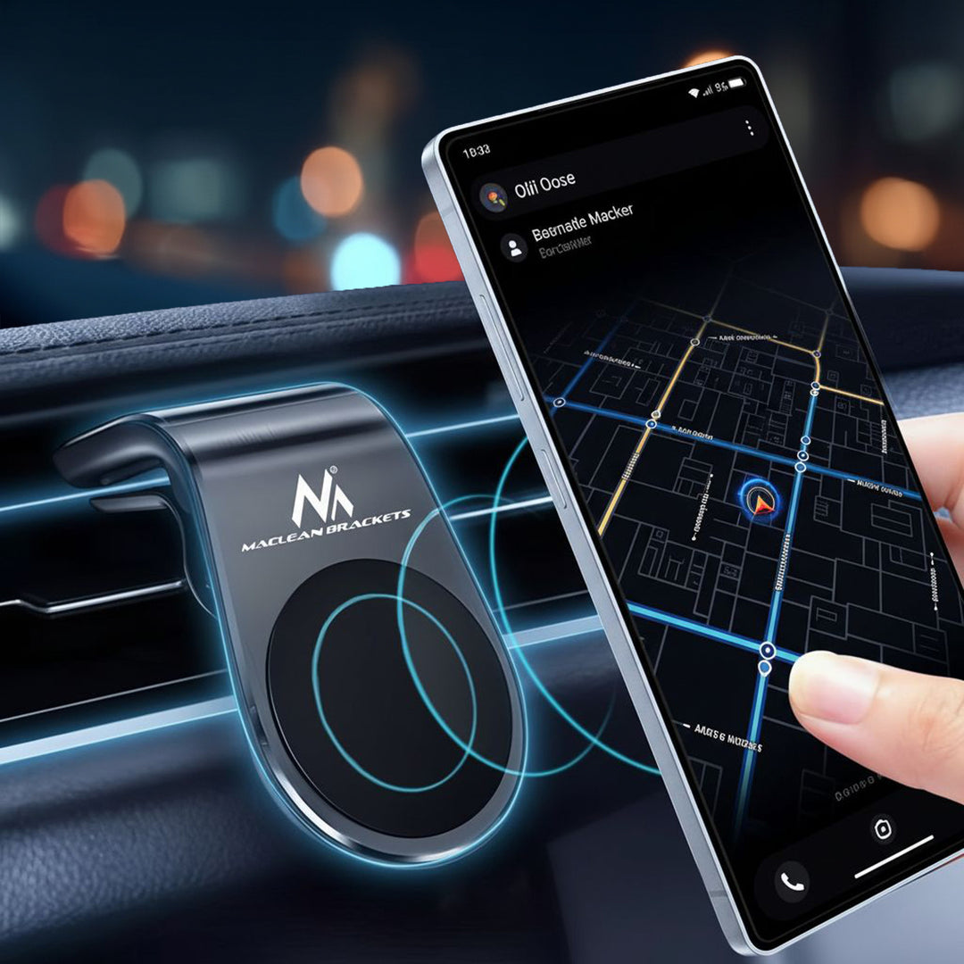 Samochodowy uchwyt do telefonu Maclean, magnetyczny, uniwersalny, do kratki went., materiał wykonania ABS, MC-326