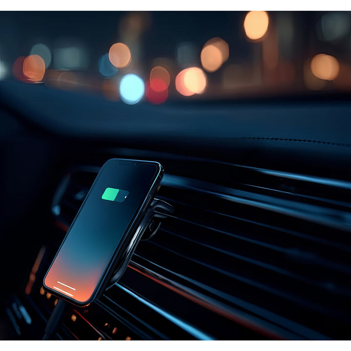 Samochodowy uchwyt do telefonu Maclean, magnetyczny, uniwersalny, do kratki went., materiał wykonania ABS, MC-326