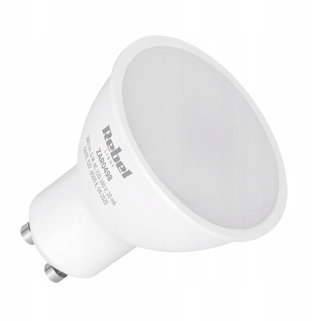 Żarówka LED Rebel, GU10 5W, 6500K, 380lm, zimna biała, 230V