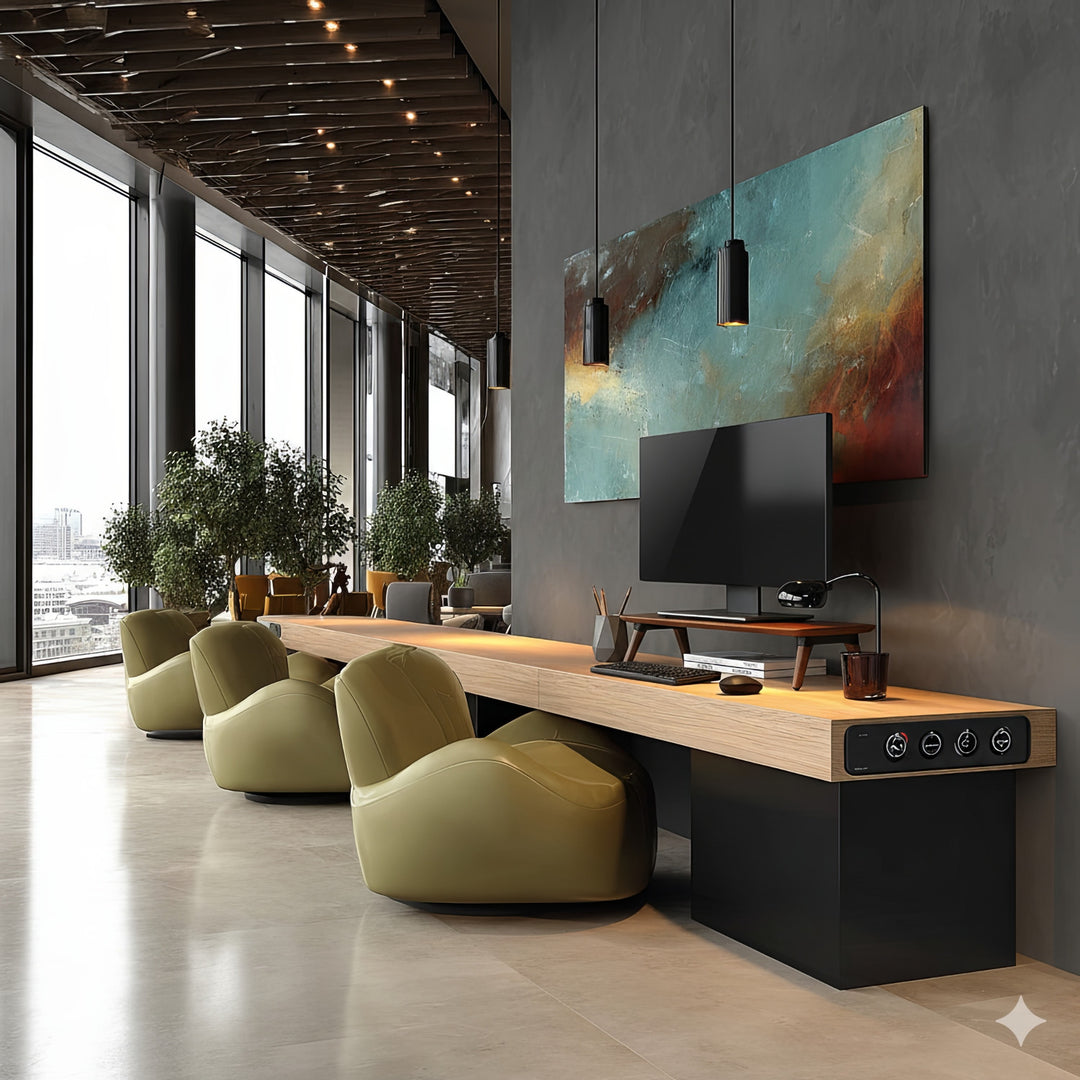 Drewniana podstawka pod monitor / laptop Maclean, (500x240x120mm), kolor czarny orzech, max. 20kg, MC-930