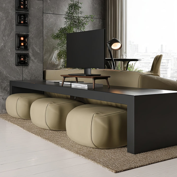 Drewniana podstawka pod monitor / laptop Maclean, (500x240x120mm), kolor czarny orzech, max. 20kg, MC-930