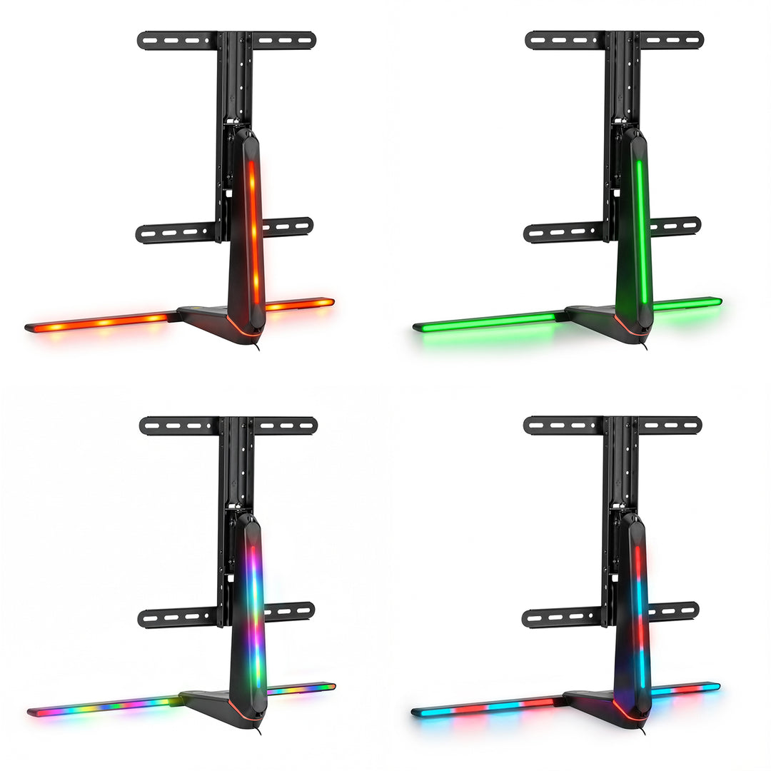 Uchwyt stojak gamingowy do monitora NanoRS, regulacja wysokości, RGB LED, 32-55", max VESA 400x400, max. 40kg, RS167