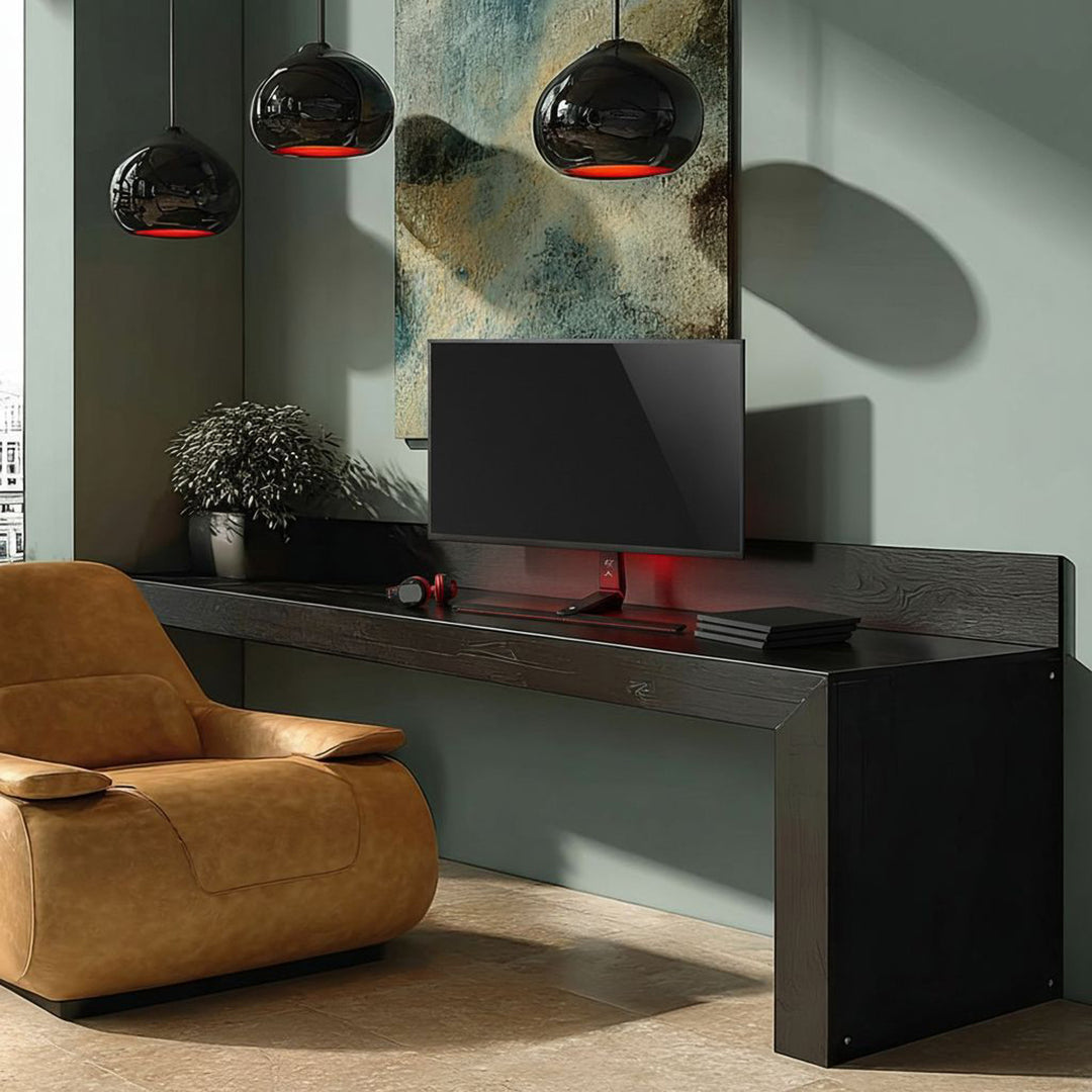 Uchwyt stojak gamingowy do monitora NanoRS, regulacja wysokości, RGB LED, 32-55", max VESA 400x400, max. 40kg, RS167