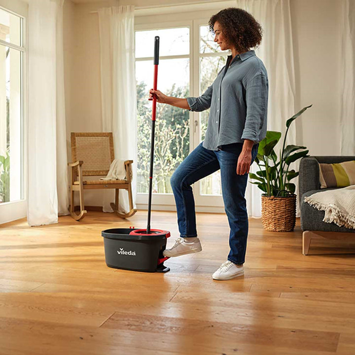 Zestaw mop obrotowy z drążkiem i wiadrem Vileda Turbo Deep Clean