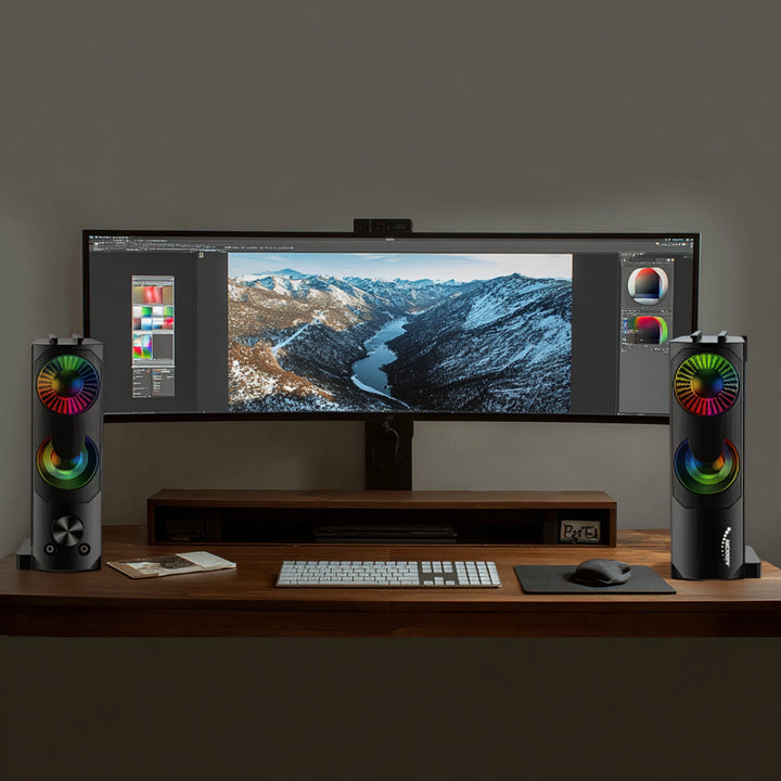 Głośniki komputerowe soundbar Audiocore 3Wx2, LED, USB 5v, wejście liniowe, AC955