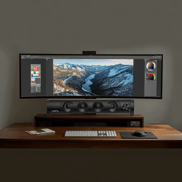 Głośniki komputerowe soundbar Audiocore 3Wx2, LED, USB 5v, wejście liniowe, AC955