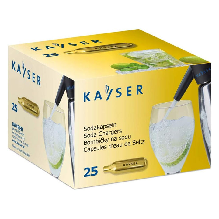 Naboje CO2 Kayser, do saturatora Quick Soda Maker, 7,5G, 25 sztuk