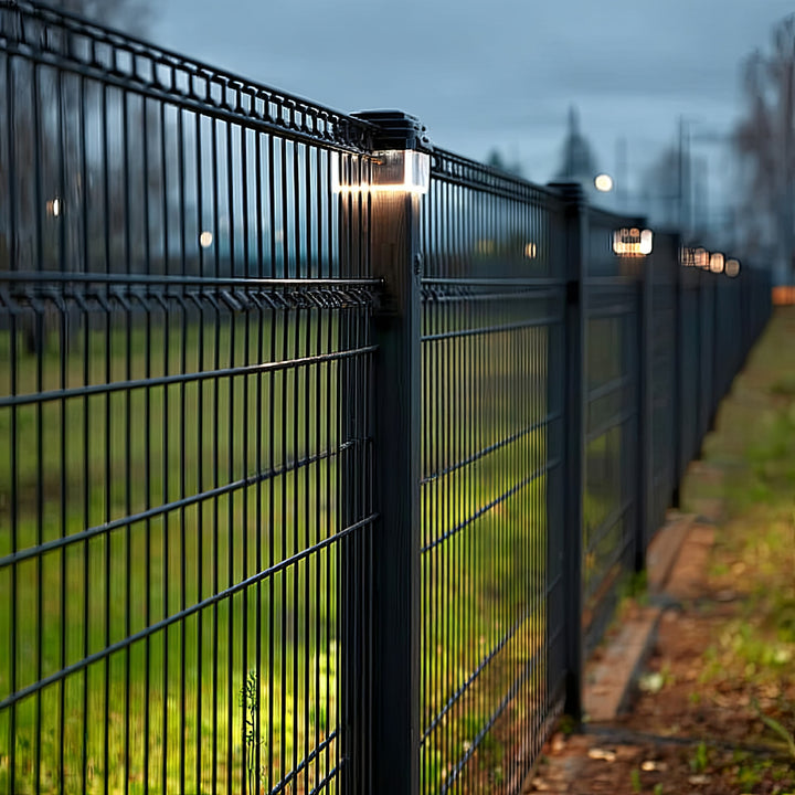 Lampa solarna na słupek LED 100*100 Greenblue GB128 - daszek kopertowy