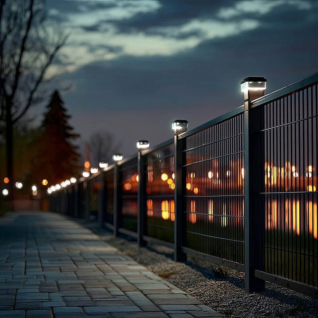 Lampa solarna na słupek LED 100*100 Greenblue GB128 - daszek kopertowy