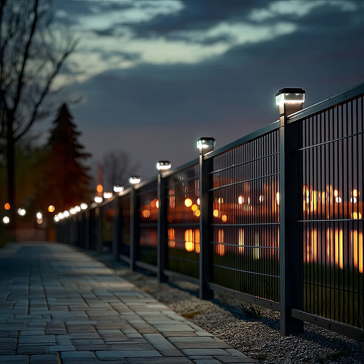 Lampa solarna na słupek LED 100*100 Greenblue GB128 - daszek kopertowy