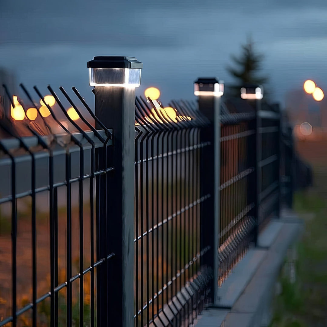 Lampa solarna na słupek LED 100*100 Greenblue GB128 - daszek kopertowy