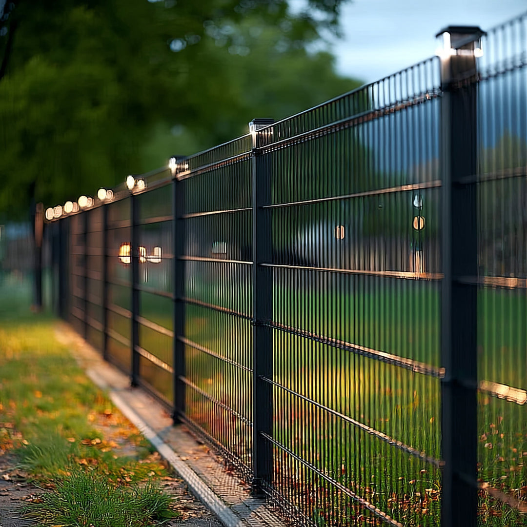 Lampa solarna na słupek LED 100*100 Greenblue GB128 - daszek kopertowy