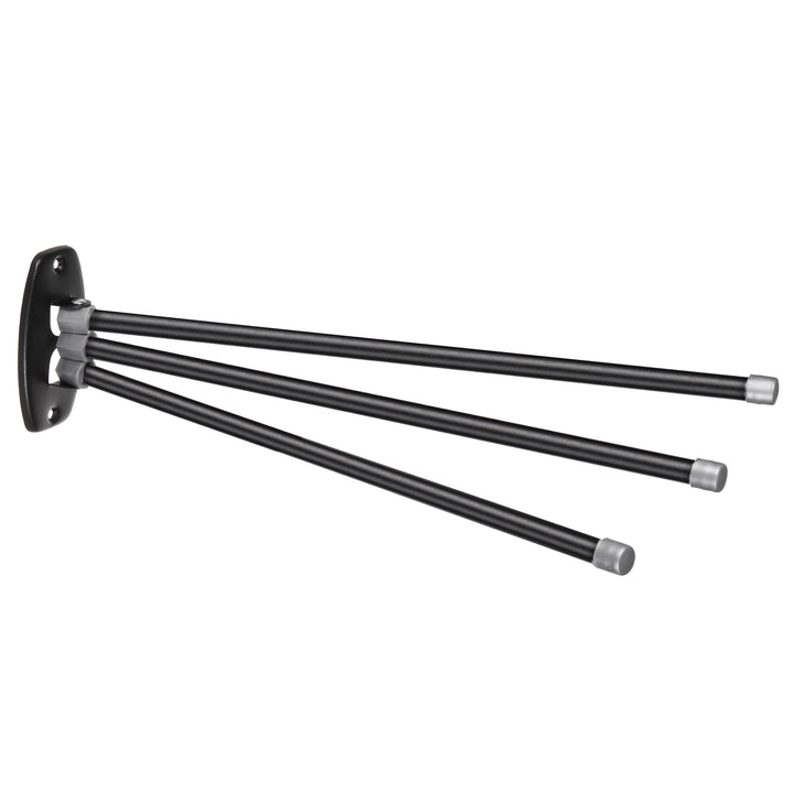 Wieszak łazienkowy uniwersalny na ręczniki 3 ramienny czarny