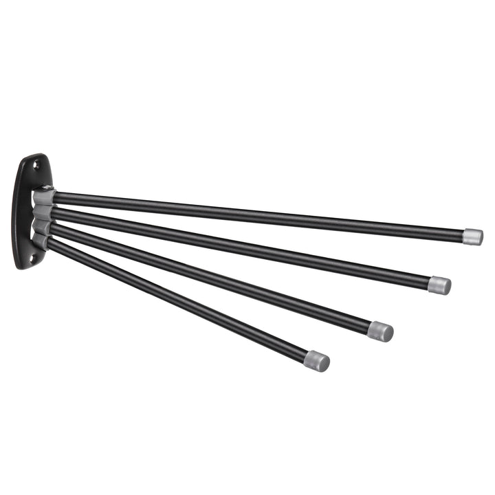 Wieszak łazienkowy uniwersalny na ręczniki 4 ramienny czarny