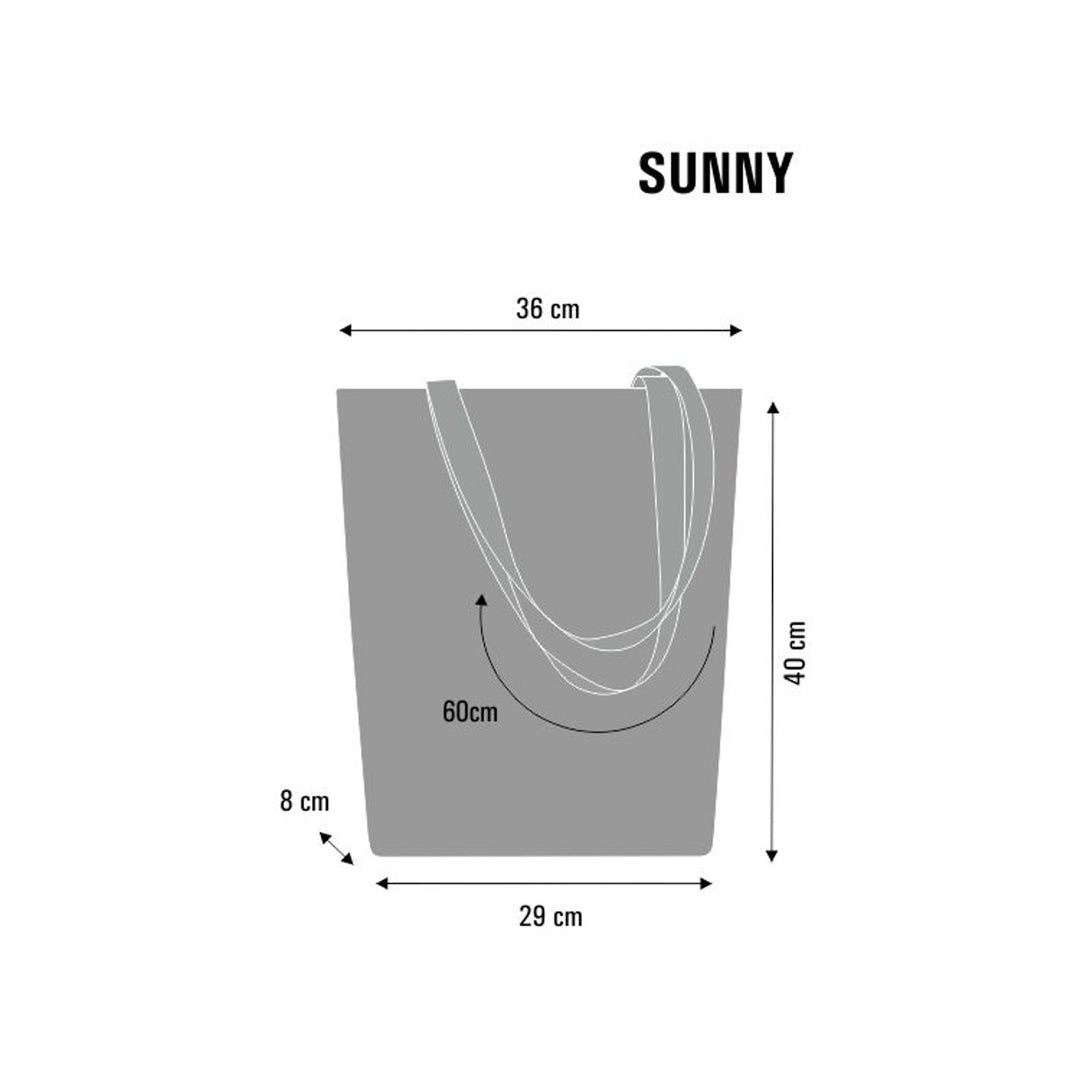 Torba płócienna na ramię, zamek błyskawiczny, wymiary 36x40cm, wzór nadruku Barcelona