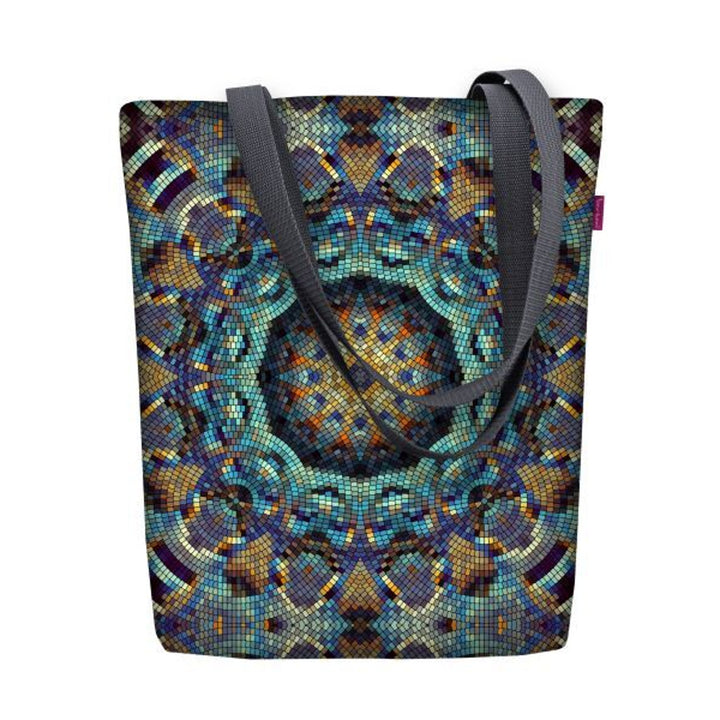 Torba płócienna na ramię, zamek błyskawiczny, wymiary 36x40cm, wzór nadruku Barcelona