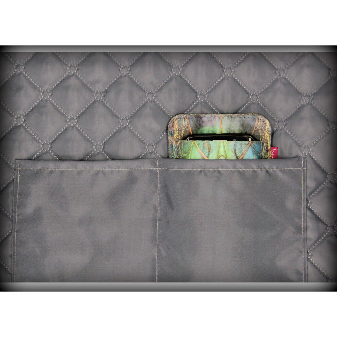 Torba płócienna na ramię, zamek błyskawiczny, wymiary 36x40cm, wzór nadruku Kleks