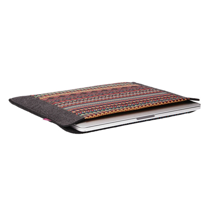 Etui na laptopa notebooka o przekątnej 11'', wykonane z ekologicznego filcu, wzór nadruku Aztec