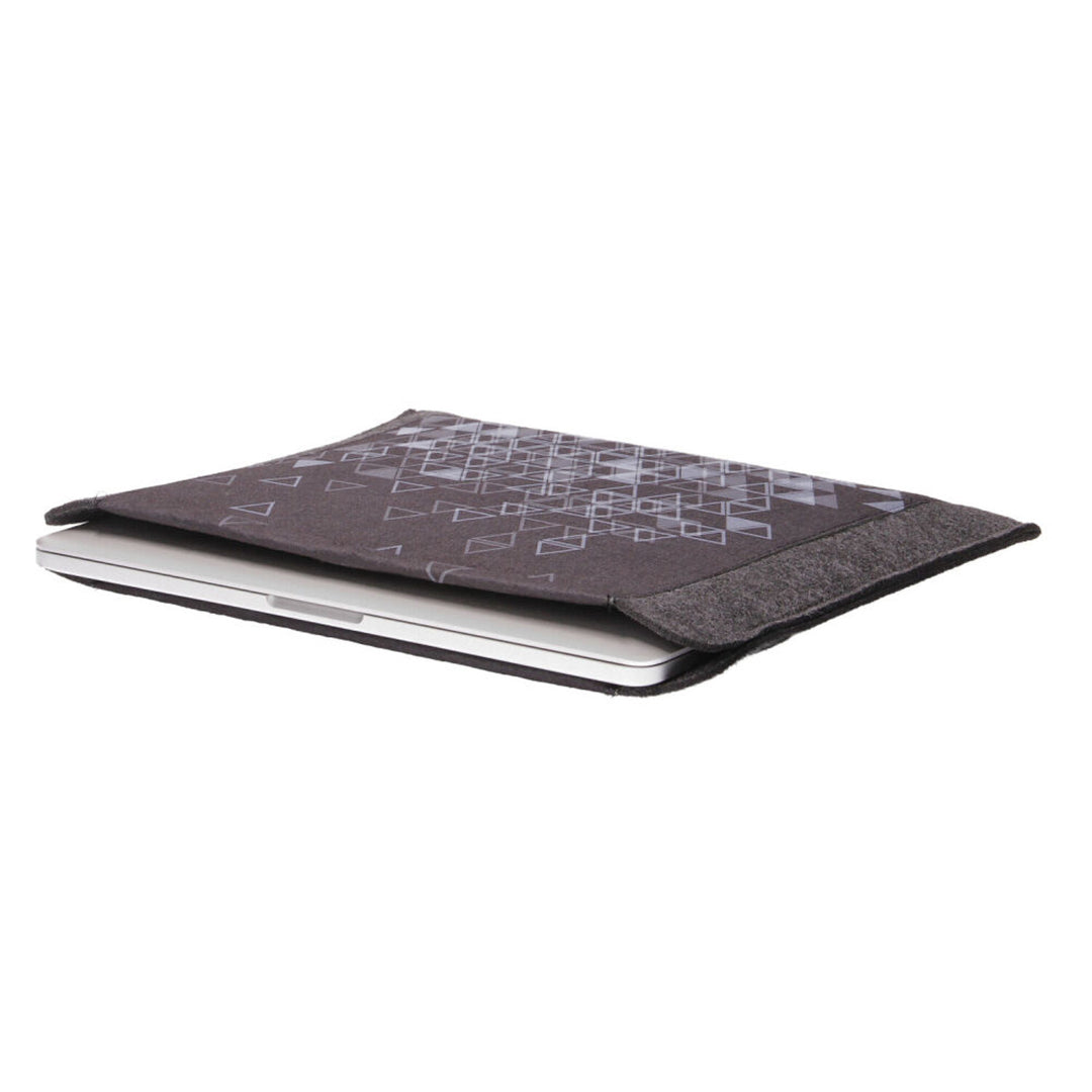 Etui na laptopa notebooka o przekątnej 11'', wykonane z ekologicznego filcu, wzór nadruku Triangle