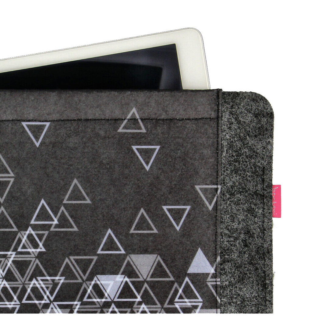 Etui na laptopa notebooka o przekątnej 13'', wykonane z ekologicznego filcu, wzór nadruku Triangle