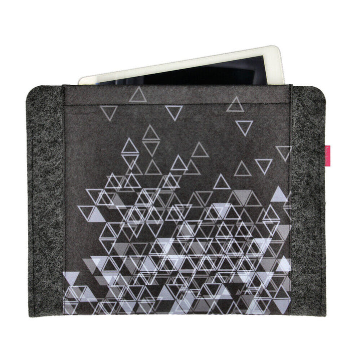 Etui na laptopa notebooka o przekątnej 13'', wykonane z ekologicznego filcu, wzór nadruku Triangle