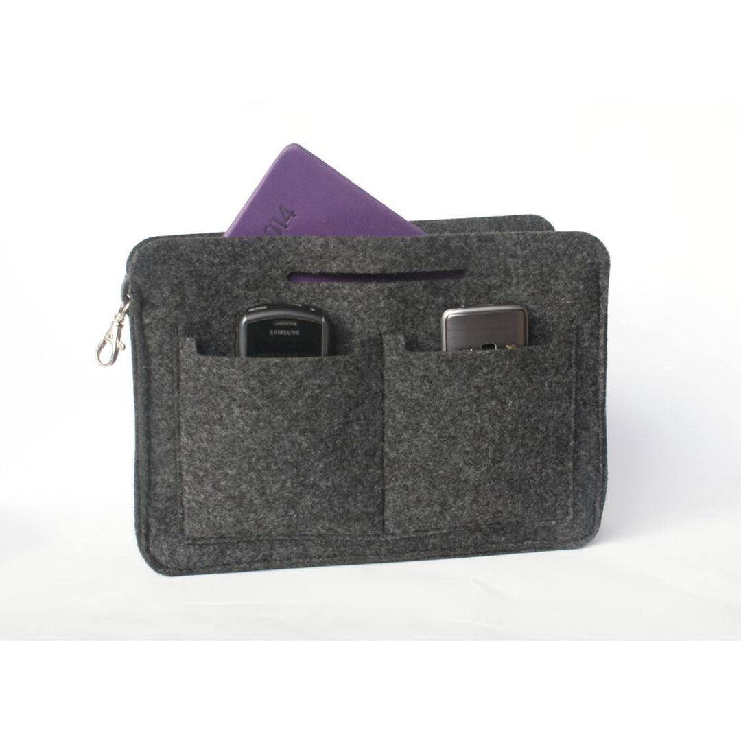 Organizer do torebek Premium, filcowy, kolor antracyt