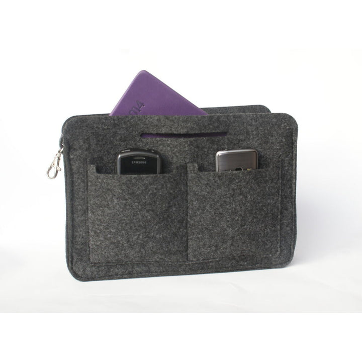 Organizer do torebek Premium, filcowy, kolor antracyt