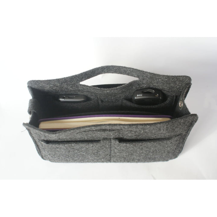 Organizer do torebek Premium, filcowy, kolor antracyt
