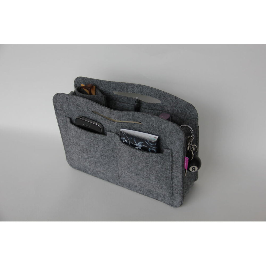 Organizer do torebek Premium, filcowy, kolor szary