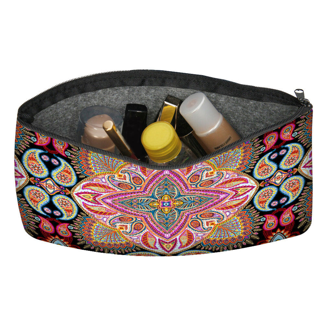 Filcowa torba organizer na kosmetyki z zamkiem błyskawicznym na kosmetyki Make-Up Organiser Polka