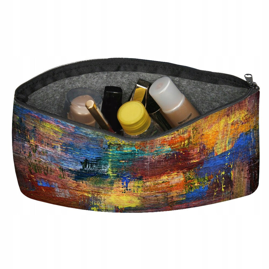 Filcowa torba organizator Toiletry Bag with Zipper Cosmetic Bag for Make-Up Organiser Caracas