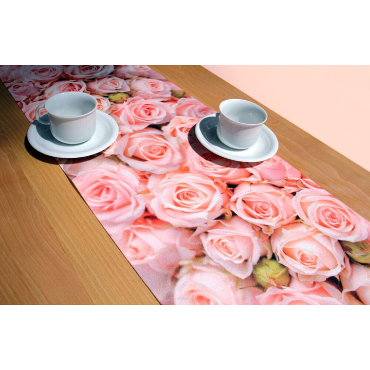 Bieżnik Bertoni, stołowy, ekologiczny filc, wymiary 95x33cm, wzór nadruku Diana