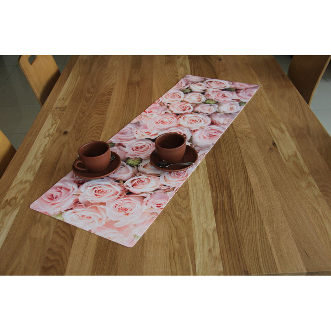 Bieżnik Bertoni, stołowy, ekologiczny filc, wymiary 95x33cm, wzór nadruku Diana