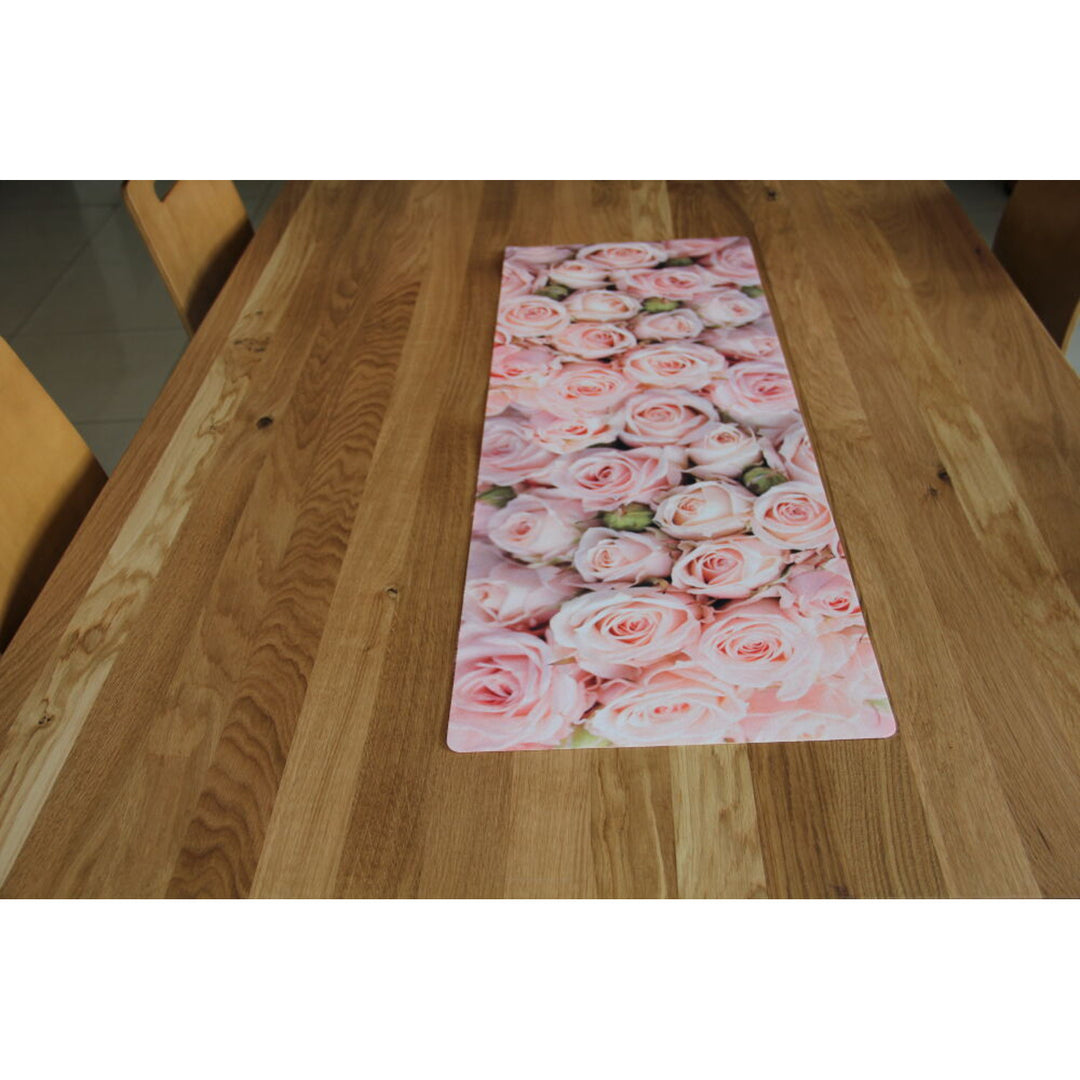 Bieżnik Bertoni, stołowy, ekologiczny filc, wymiary 95x33cm, wzór nadruku Diana