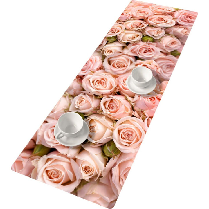 Bieżnik Bertoni, stołowy, ekologiczny filc, wymiary 95x33cm, wzór nadruku Diana