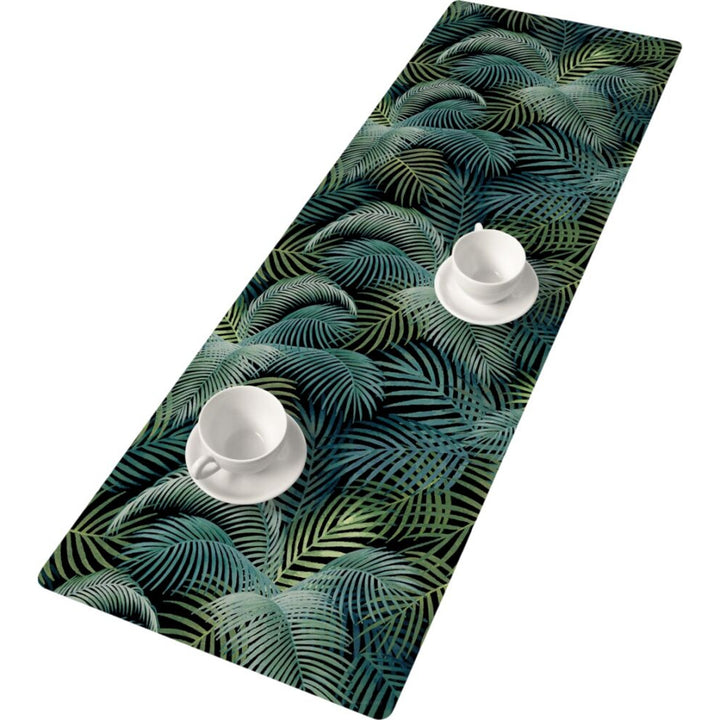 Bieżnik Bertoni, stołowy, ekologiczny filc, wymiary 95x33cm, wzór nadruku Mallorca